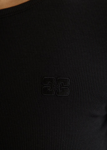 Soft Cotton Rib Long Sleeve T-Shirt