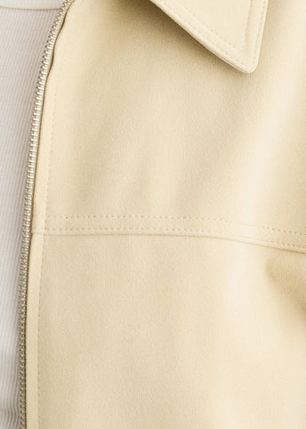Unisex Vegan Suede Collared Blouson