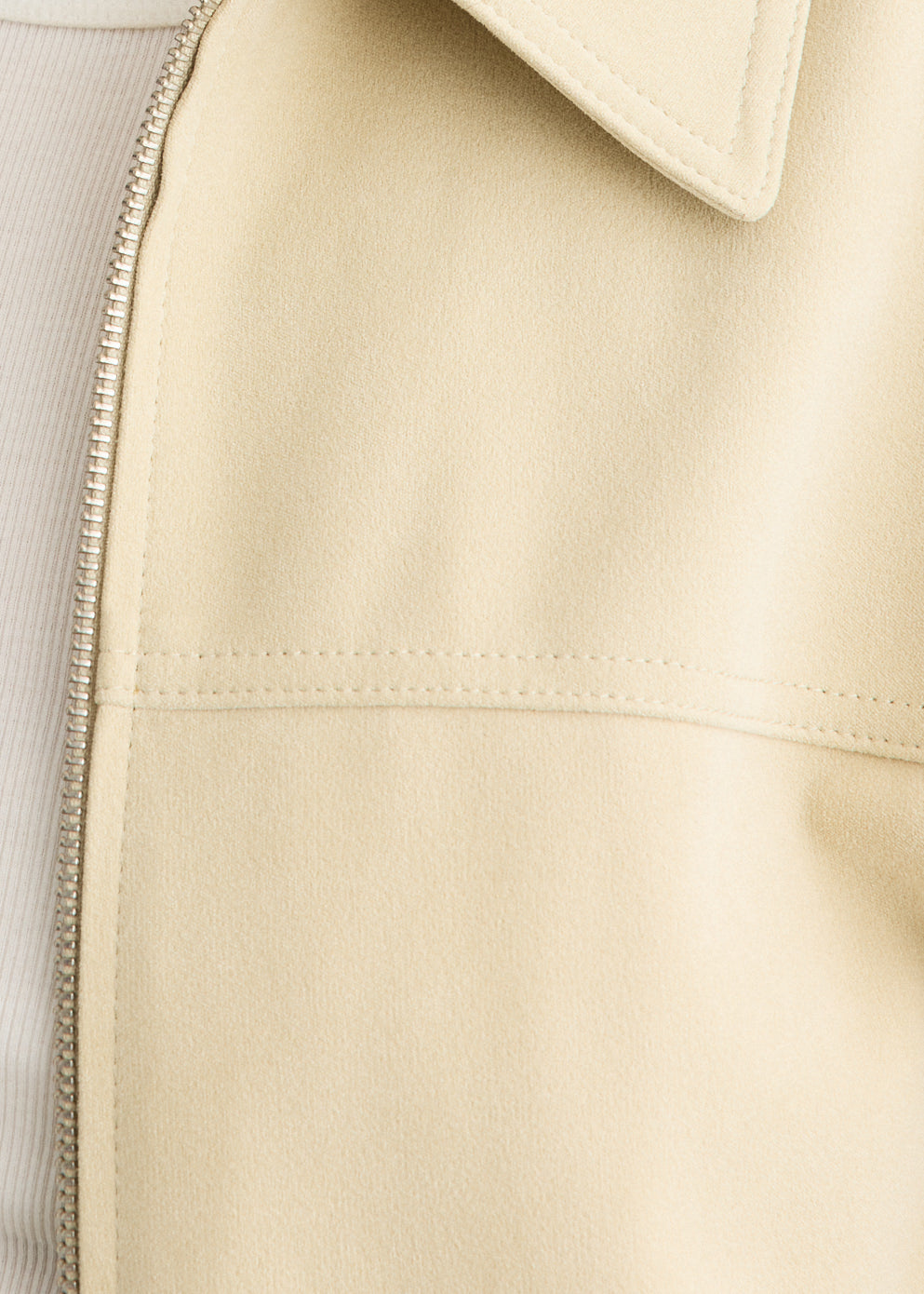 Unisex Vegan Suede Collared Blouson