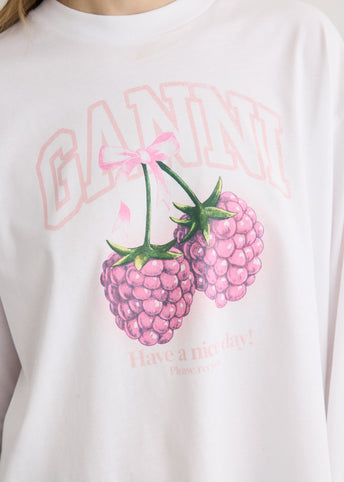 Basic Cotton Jersey Long Sleeve Raspberry T-Shirt