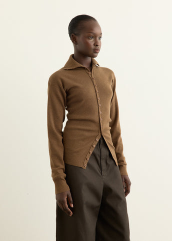 Buttoned Fitted Cardigan