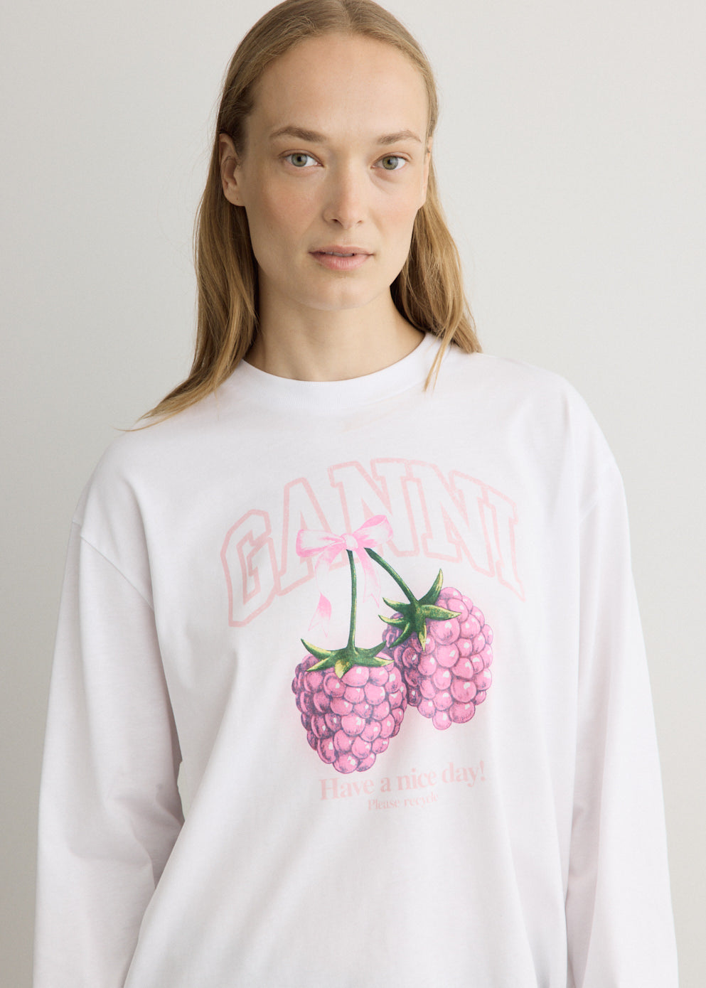 Basic Cotton Jersey Long Sleeve Raspberry T-Shirt