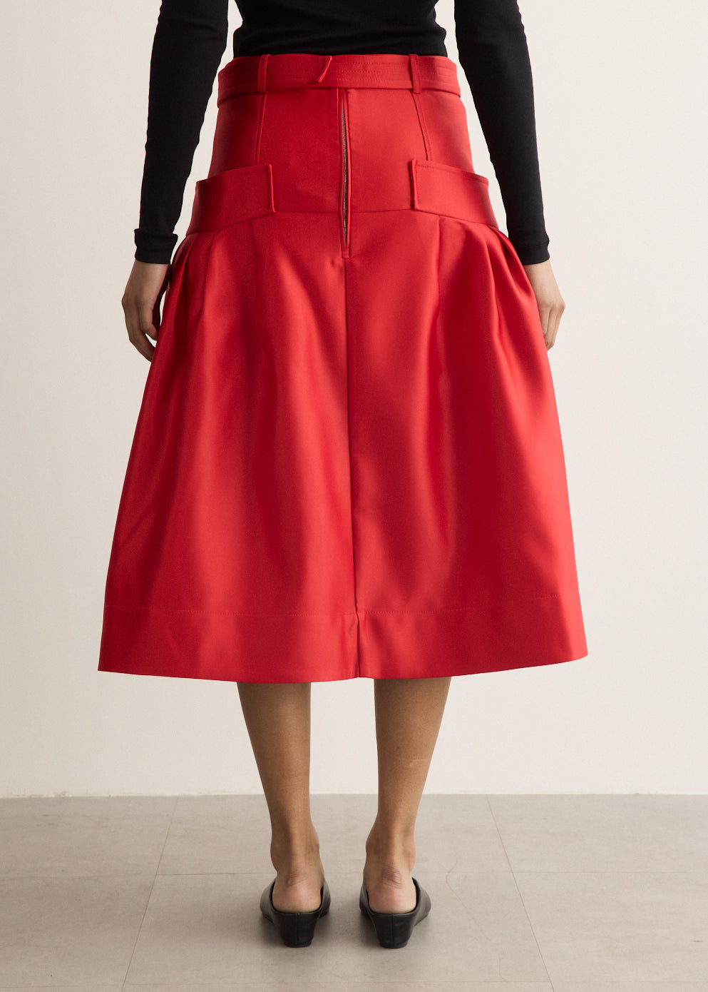 Duchesse Satin Knee Length Skirt