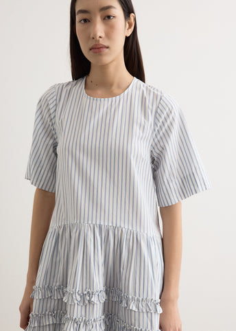 Stripe Cotton Mini Dress