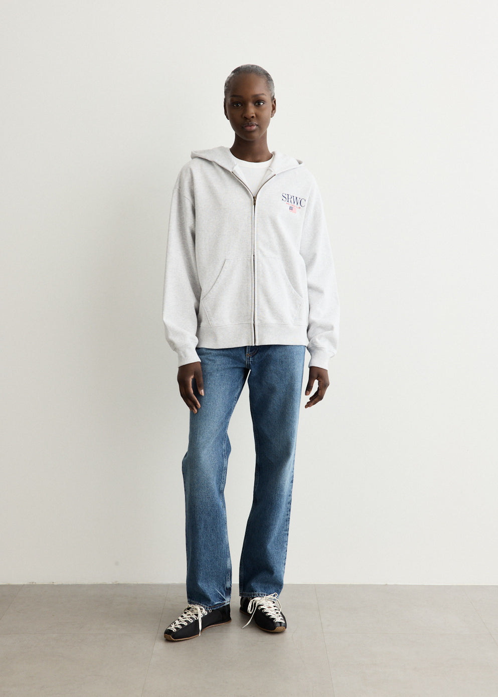 Nautical Embroidered Zip Hoodie