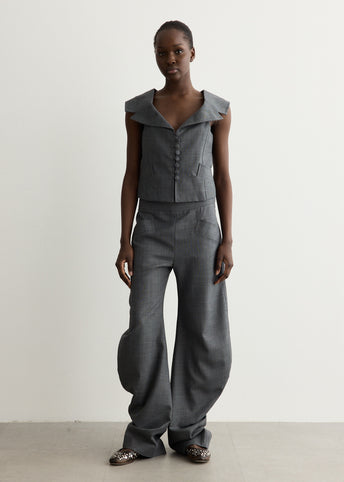 Wool Melange Suiting Pants