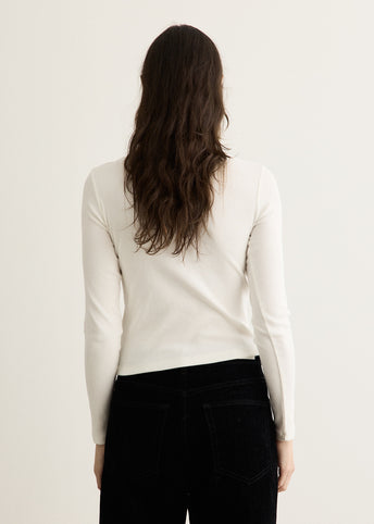 Henry-neck Long Sleeve T-Shirt