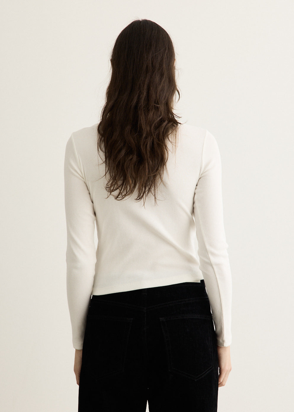 Henry-neck Long Sleeve T-Shirt