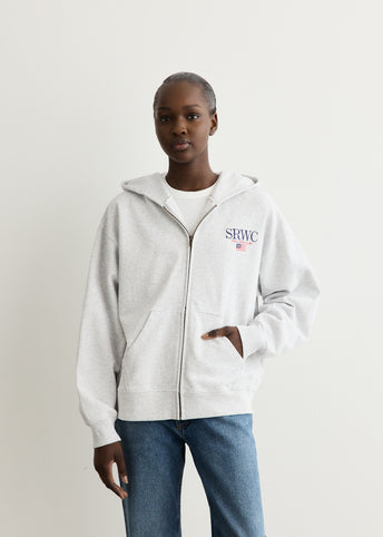 Nautical Embroidered Zip Hoodie