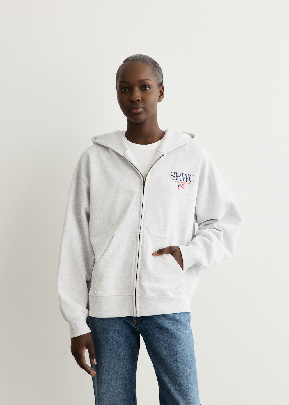 Nautical Embroidered Zip Hoodie
