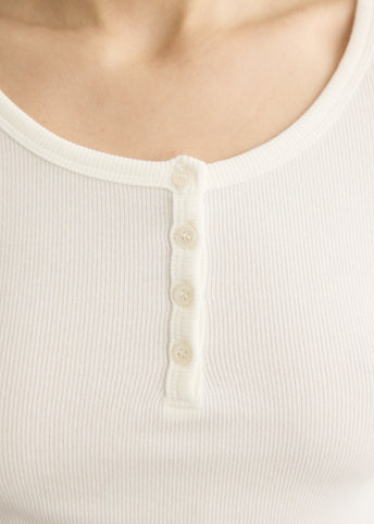 Henry-neck Long Sleeve T-Shirt