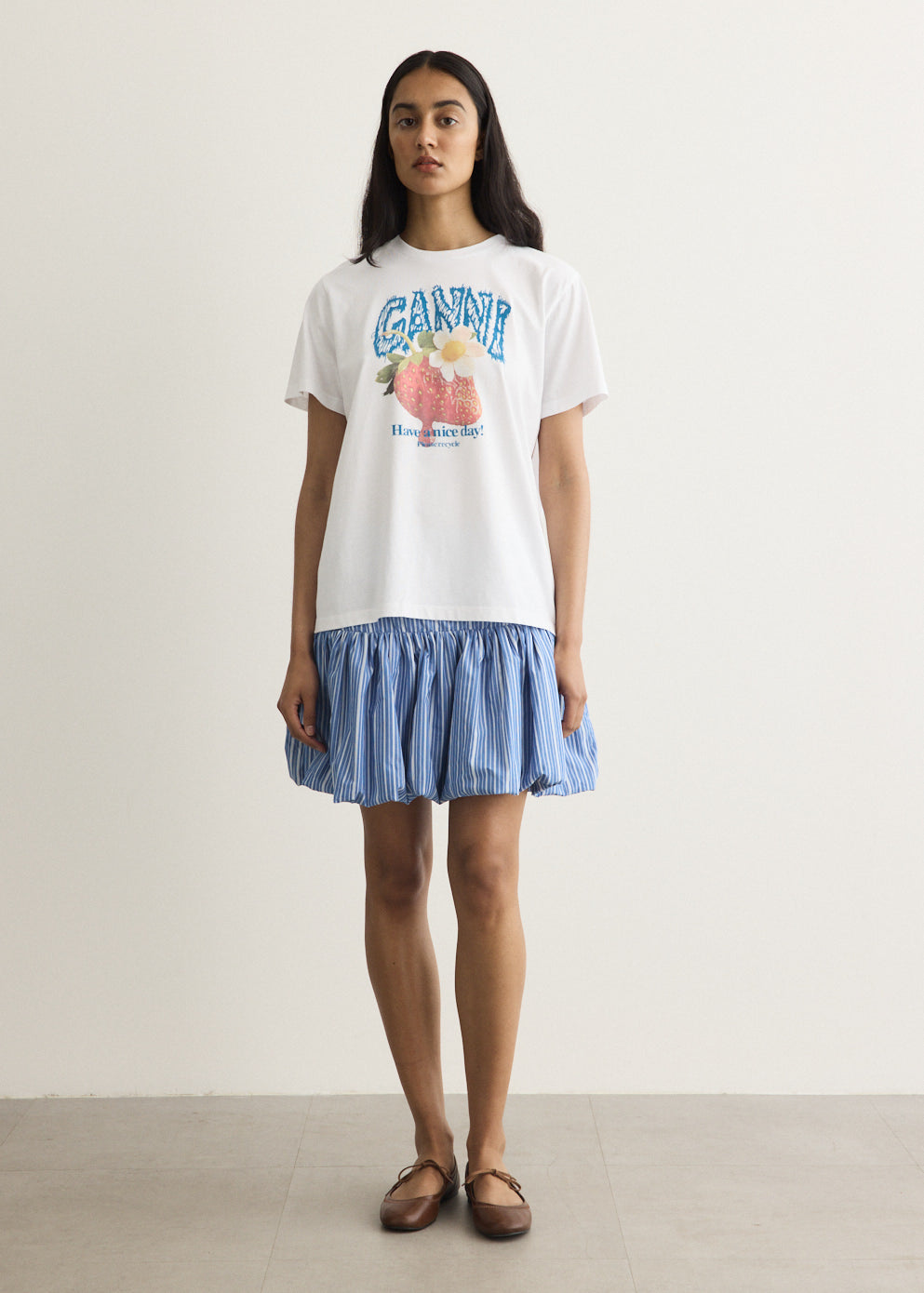 Basic Cotton Jersey Strawberry T-Shirt