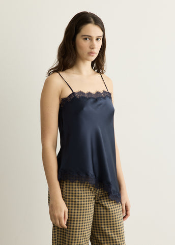 Tansy Satin And Lace Cami Top