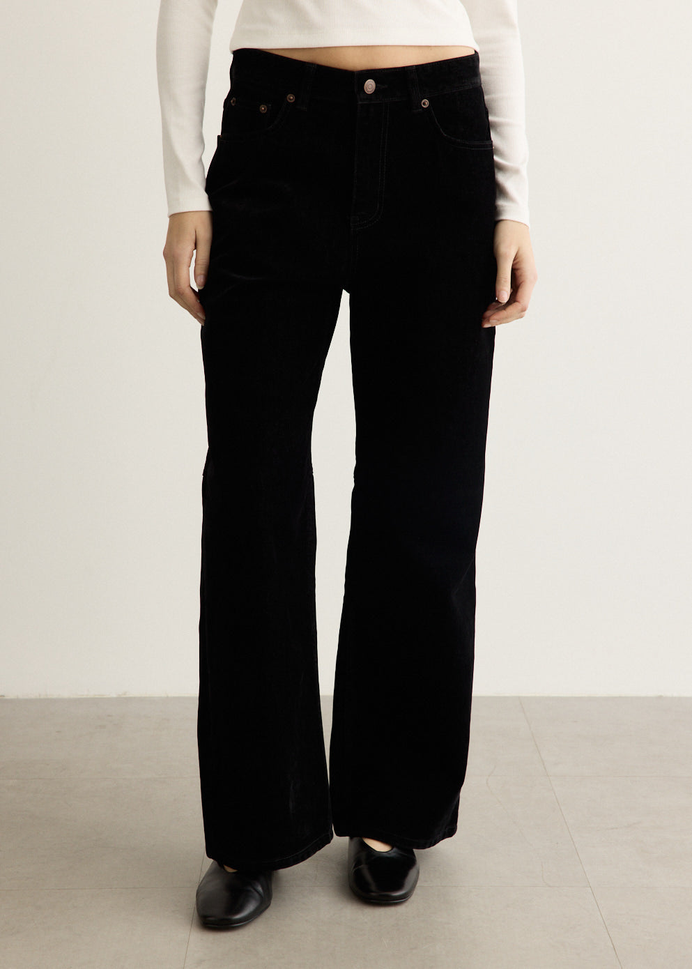 Velvet Denim Loose-Fit Jeans