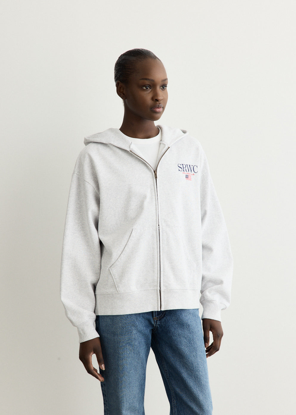 Nautical Embroidered Zip Hoodie