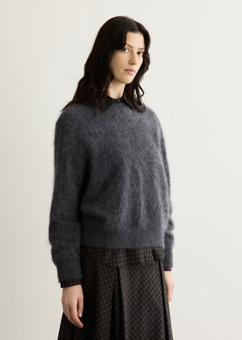 Saddler Brushed Wool Crew Knit