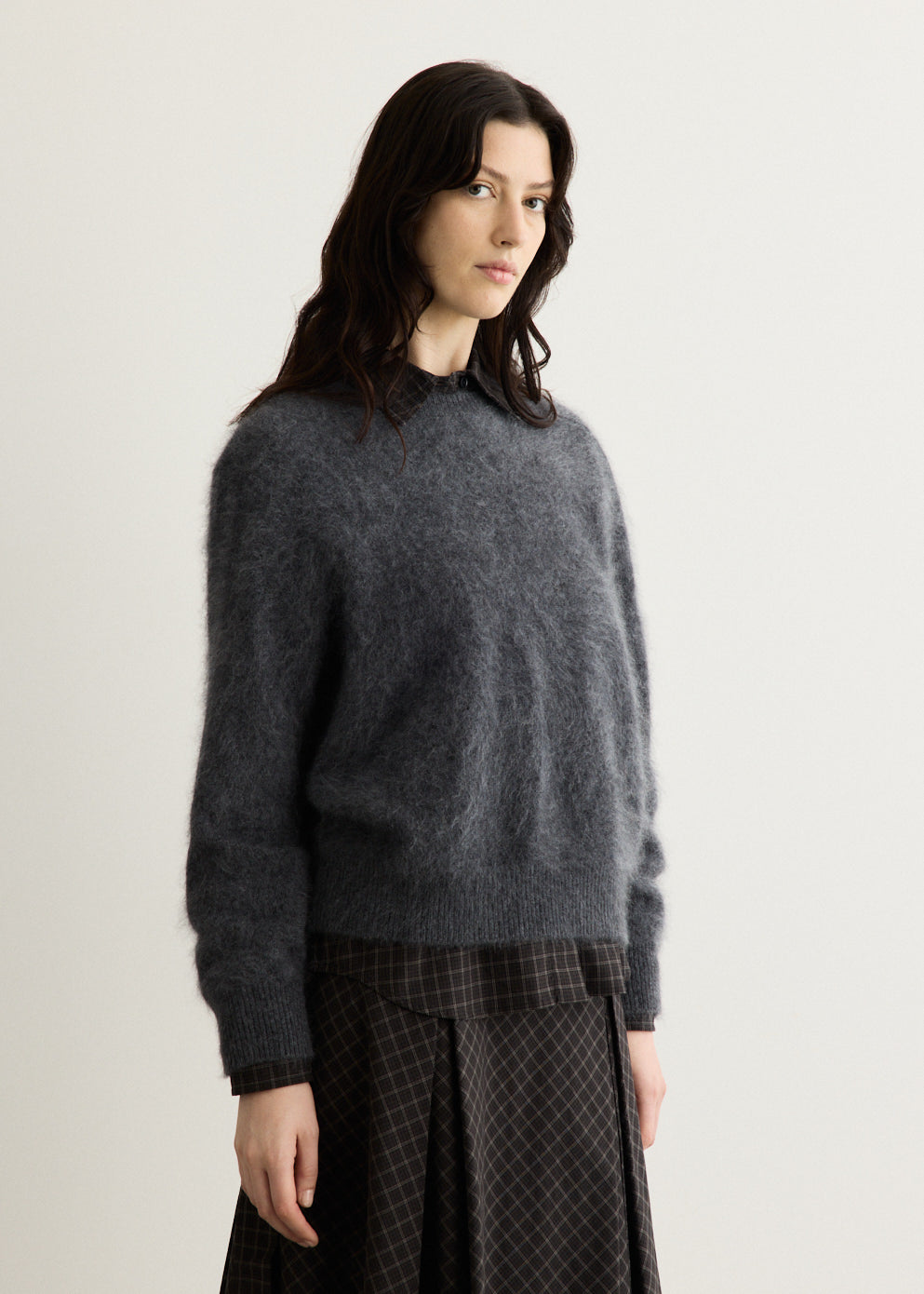 Saddler Brushed Wool Crew Knit