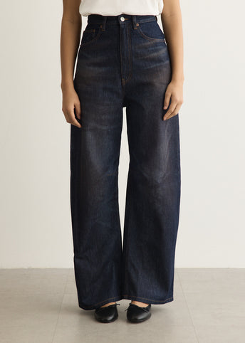 Wide-Leg Denim Jeans