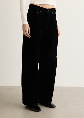 Velvet Denim Loose-Fit Jeans
