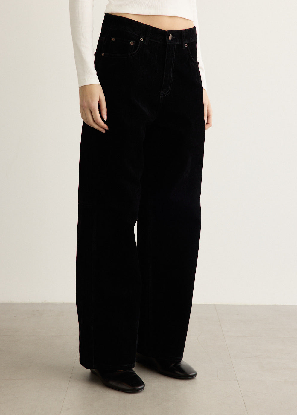Velvet Denim Loose-Fit Jeans