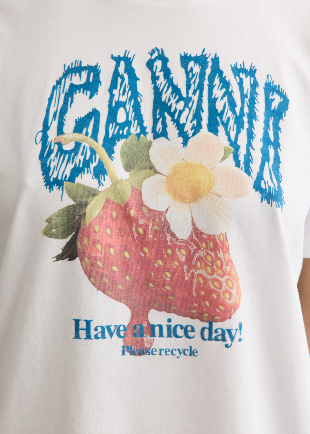 Basic Cotton Jersey Strawberry T-Shirt