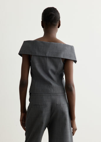 Wool Melange Suiting Vest