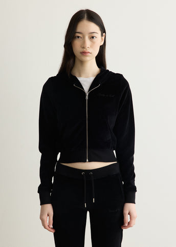 Signature Logo Krystal Zip Hoodie