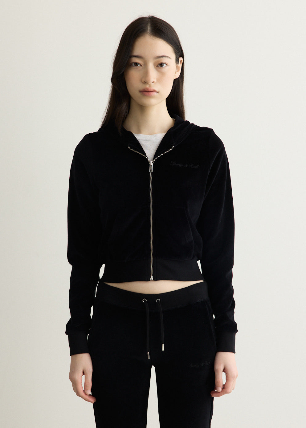 Signature Logo Krystal Zip Hoodie