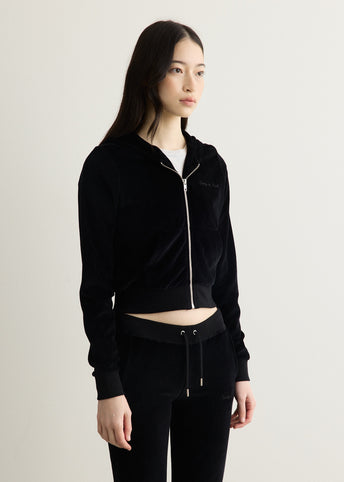 Signature Logo Krystal Zip Hoodie
