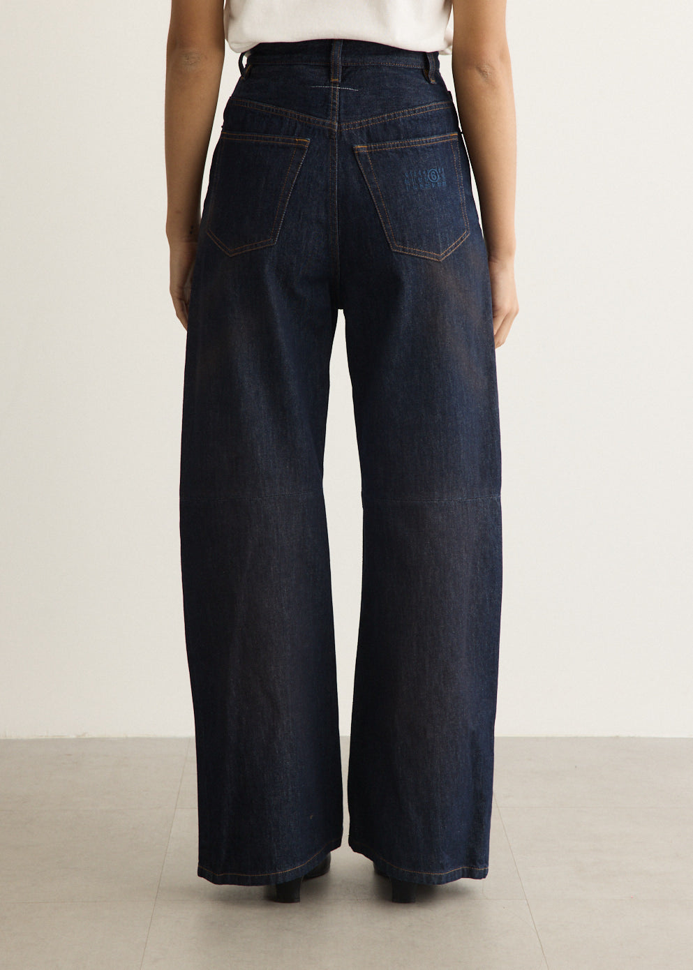 Wide-Leg Denim Jeans