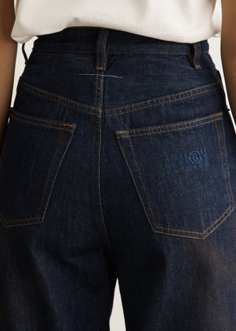 Wide-Leg Denim Jeans