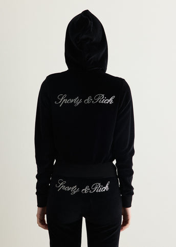 Signature Logo Krystal Zip Hoodie
