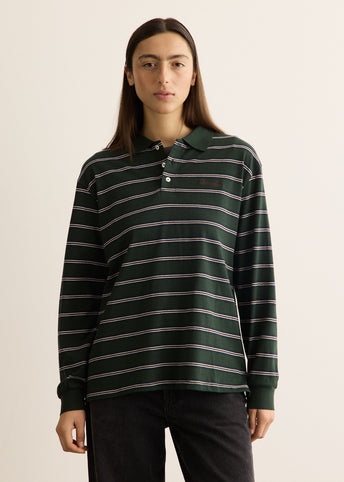 Unisex Multi Stripe Collared T-Shirt