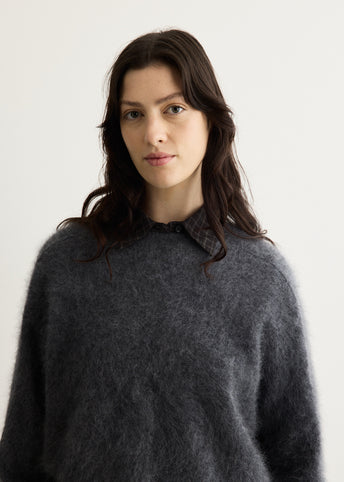 Saddler Brushed Wool Crew Knit