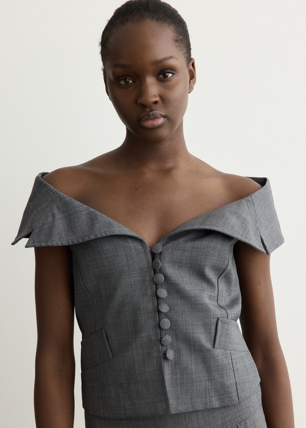 Wool Melange Suiting Vest