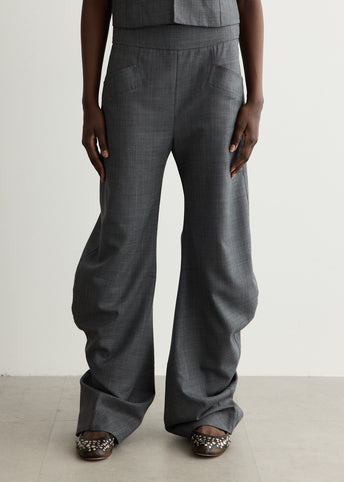 Wool Melange Suiting Pants