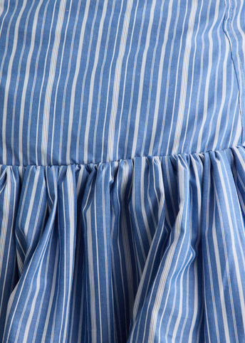 Stripe Cotton Mini Skirt