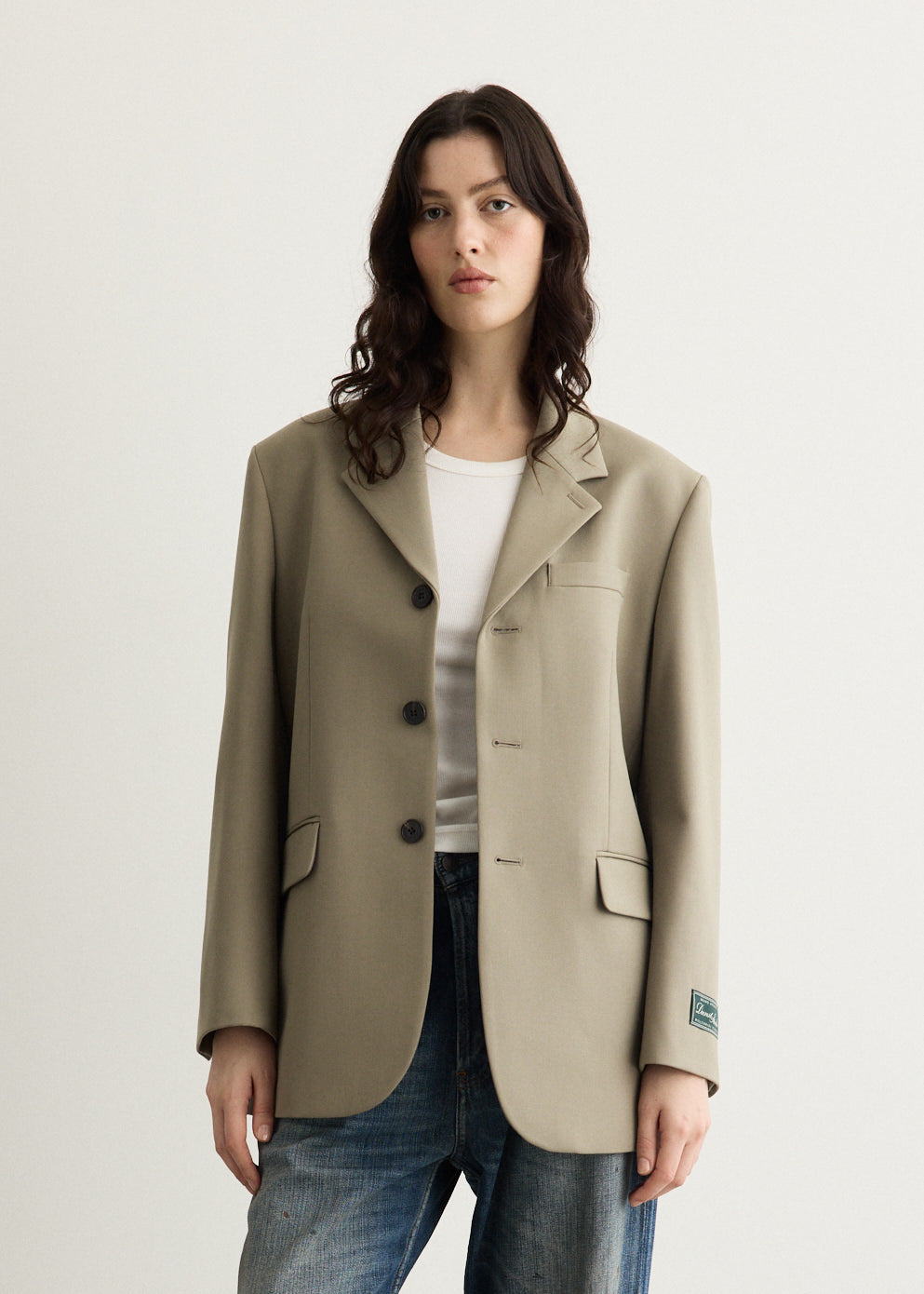Unisex 3 Button Wool Blazer