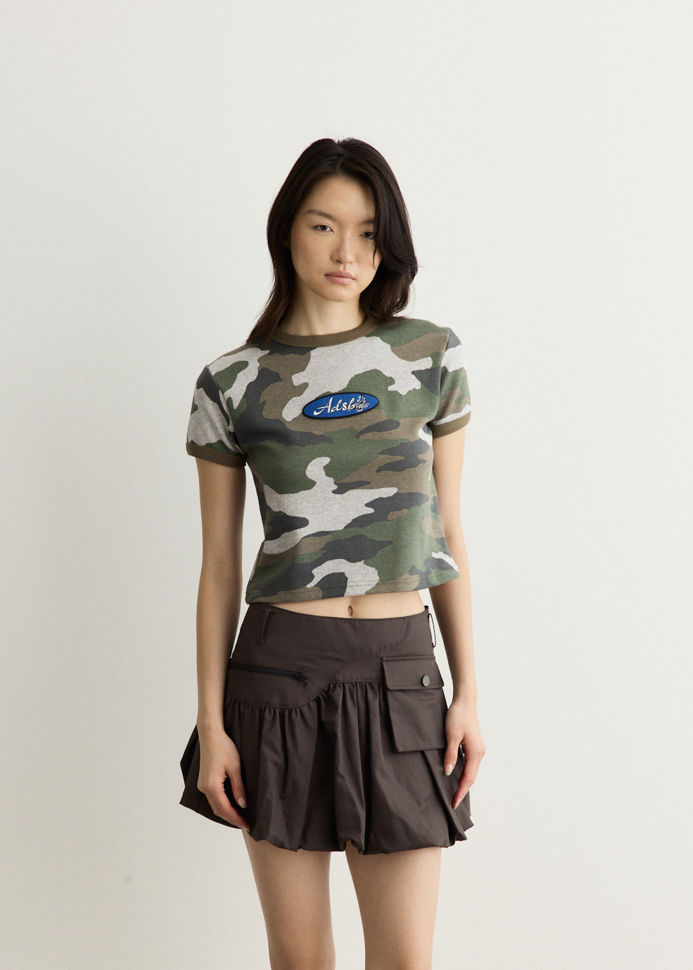 Essential Camouflage Baby Ringer T-Shirt