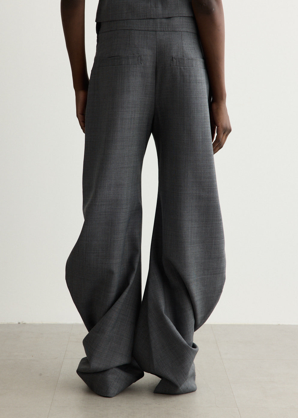 Wool Melange Suiting Pants