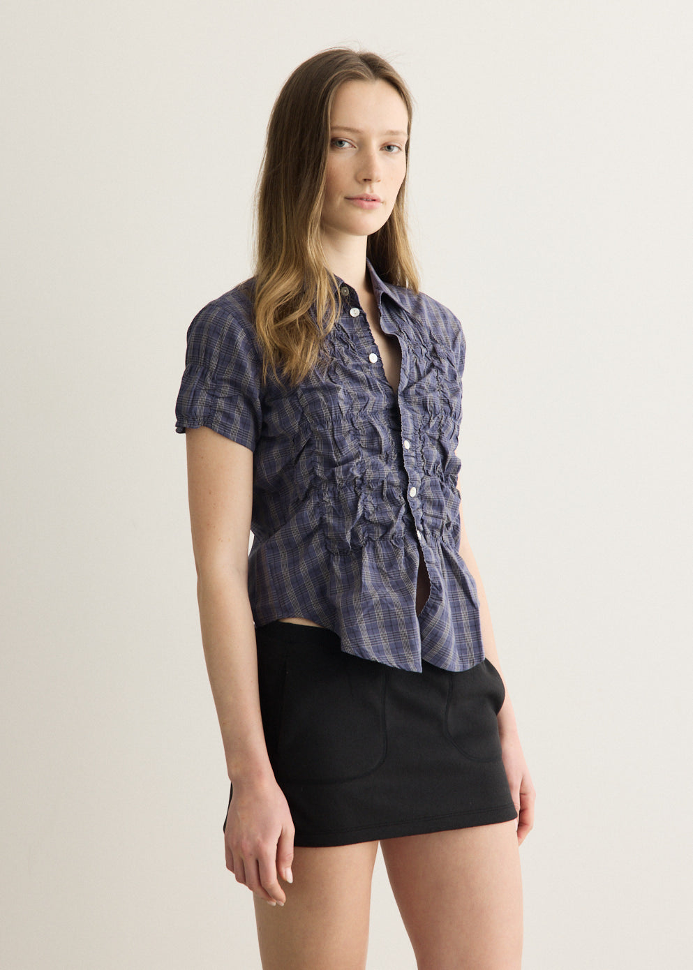 Ron Blue Check Shirt