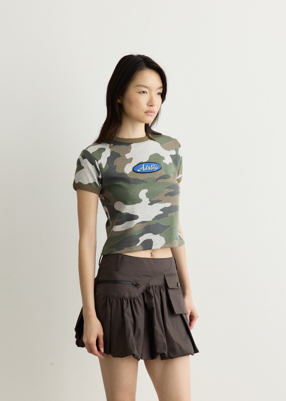 Essential Camouflage Baby Ringer T-Shirt