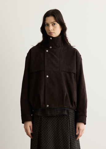 Skyway Faux Suede Bomber Jacket
