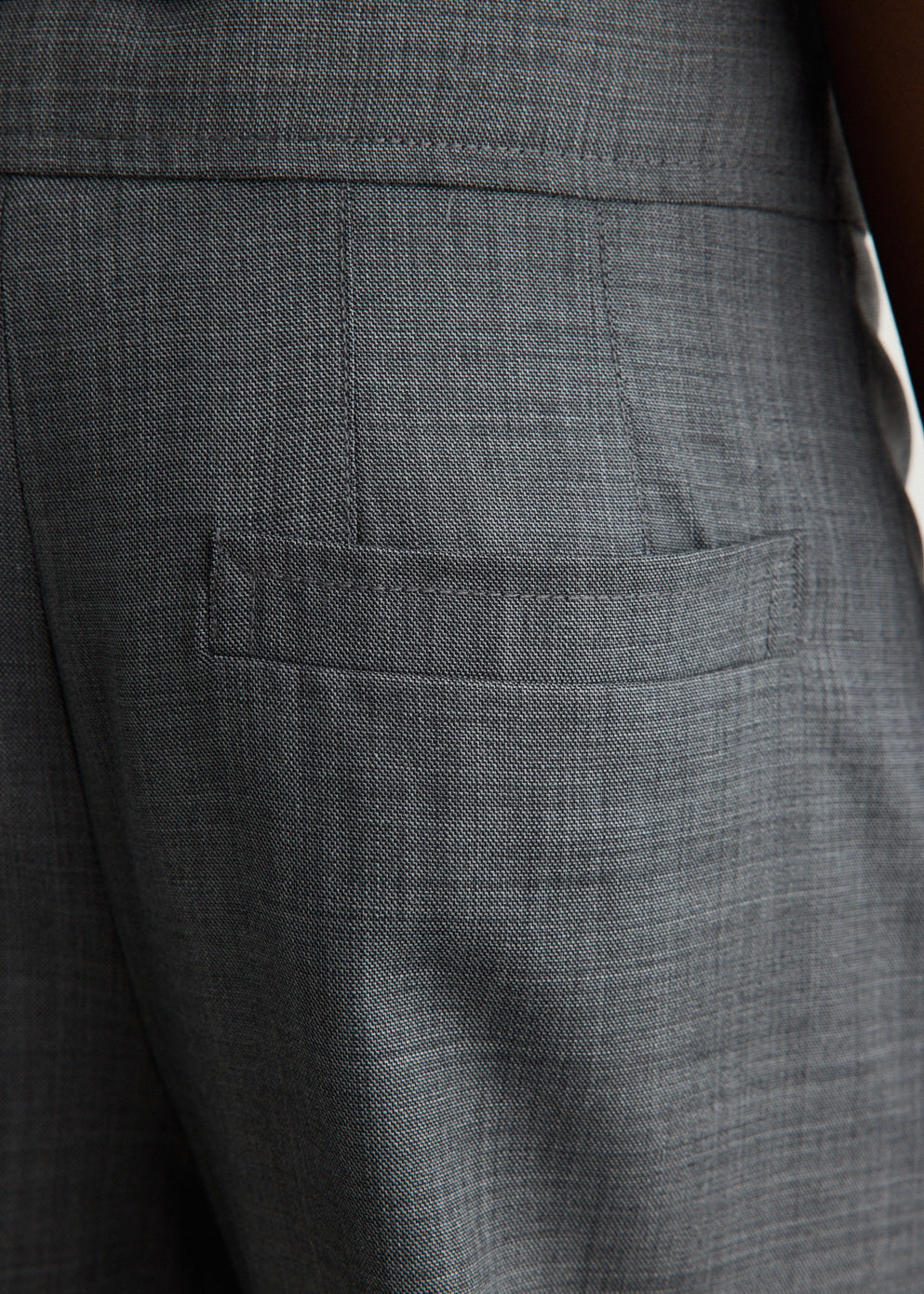Wool Melange Suiting Pants