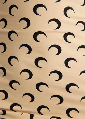 Moon Printed Jersey Long Sleeve Crewneck Top