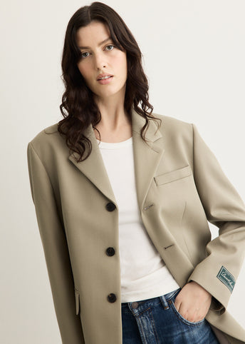 Unisex 3 Button Wool Blazer