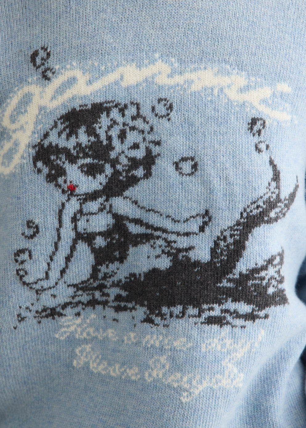 Graphic Wool Sweater With Mermaid