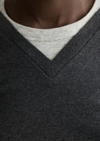 Organic Cotton V Neck Long Sleeve T-Shirt