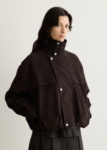 Skyway Faux Suede Bomber Jacket