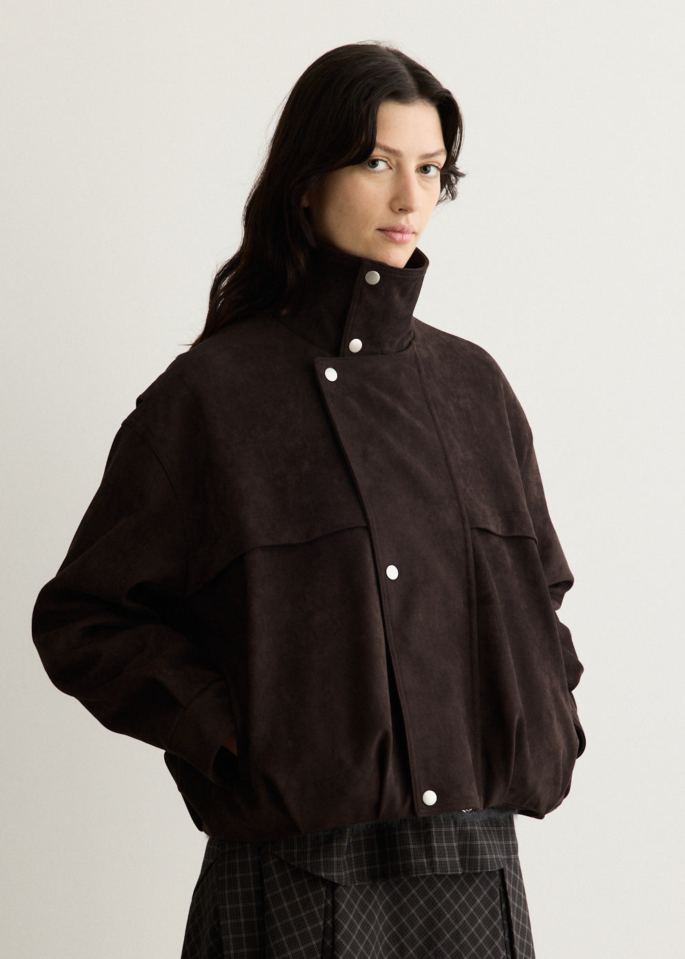 Skyway Faux Suede Bomber Jacket